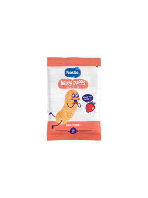 Snacks Nestlé Happy Puffs Maíz Fresa 28g