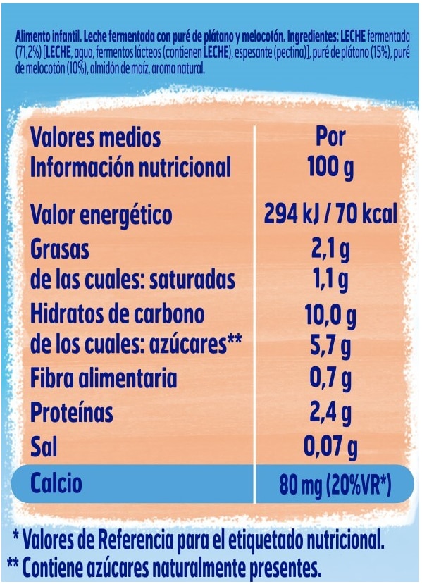 Información nutricional