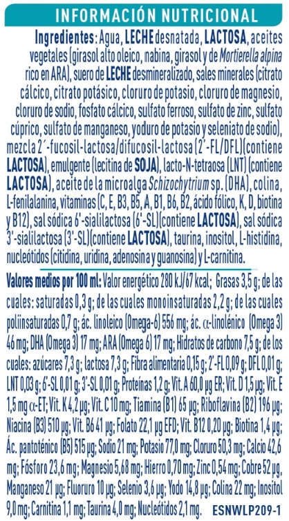 Información nutricional